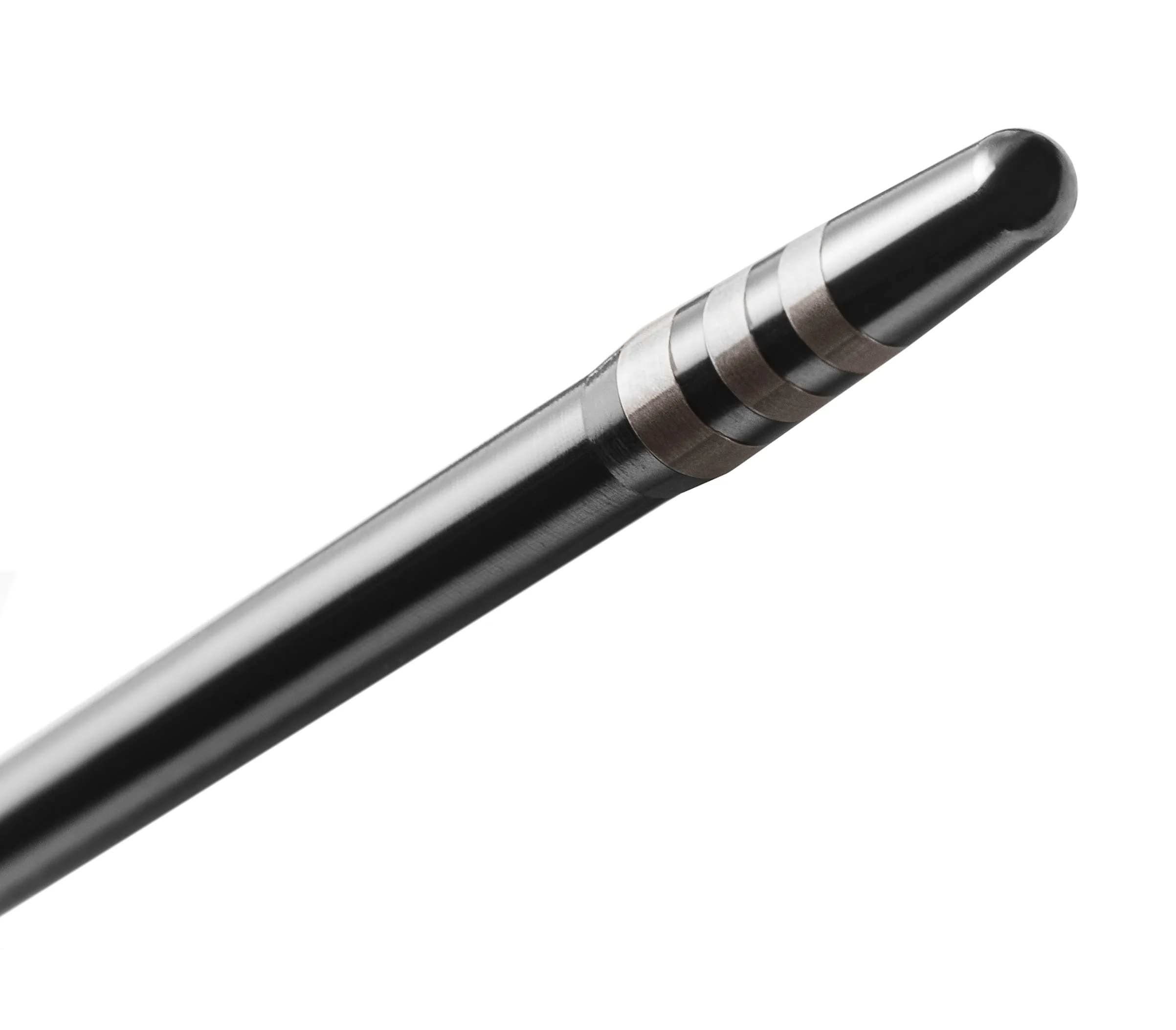 Dettaglio punta emisferica Black Ruby con rivestimento DLC e doppia conicità